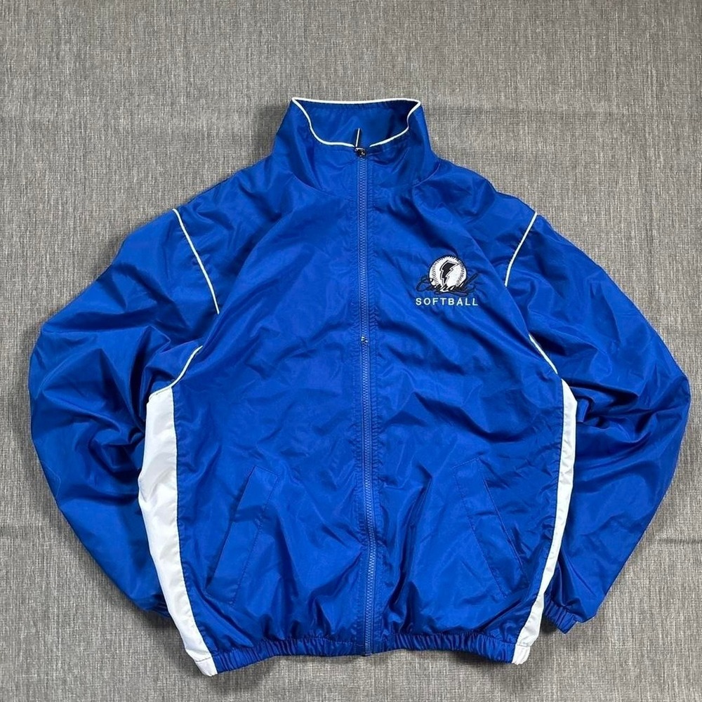 Blue and white vintage Augusta 90s softball jacket - S